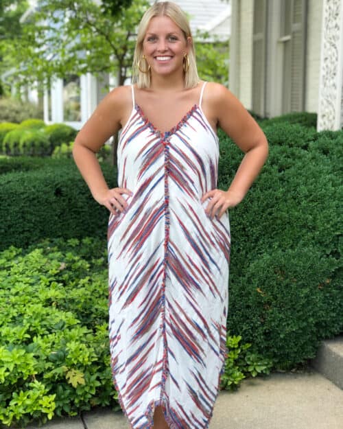 SRT0648 Emb Strap Long Dress