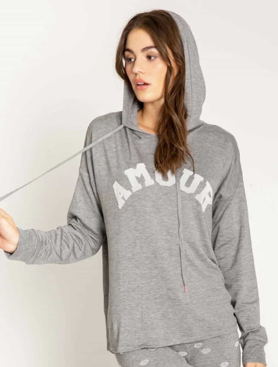 Grey Amour Love Hoody - Peggy's Gifts & Accessories