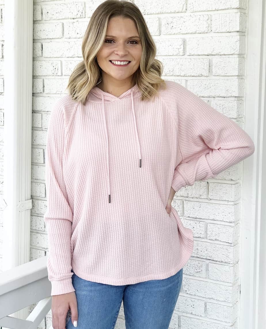 The Waffle Thermal Dolman Hoodie - Peggy's Gifts & Accessories