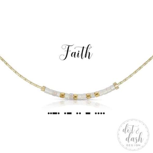 Faith Morse Code Necklace
