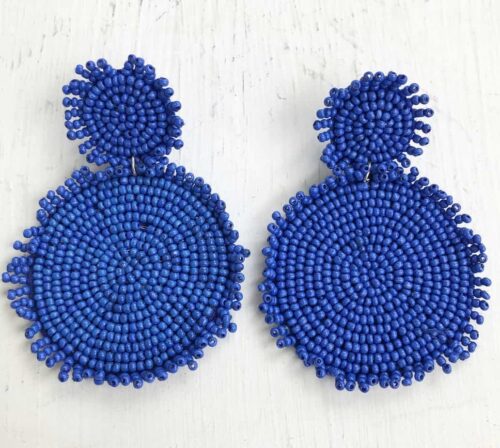 Royal Double Beaded Disc Earring-18817