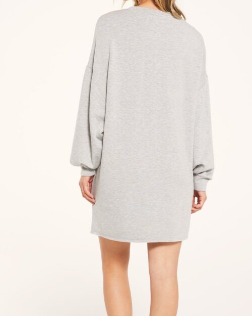 Harper Heather Grey Fleece Dress - Image 3