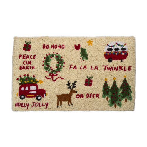 Whimsy Holiday Coir Mat