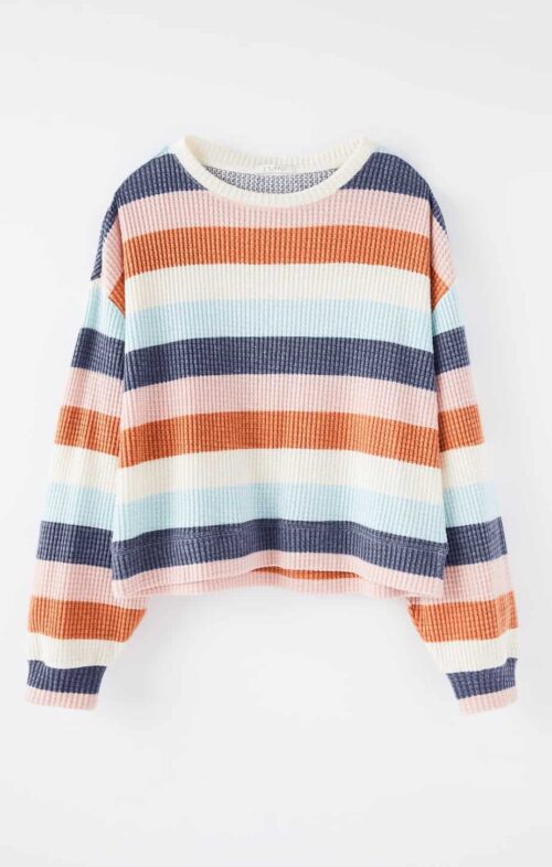 Mercer Stripe Navy Thermal Top