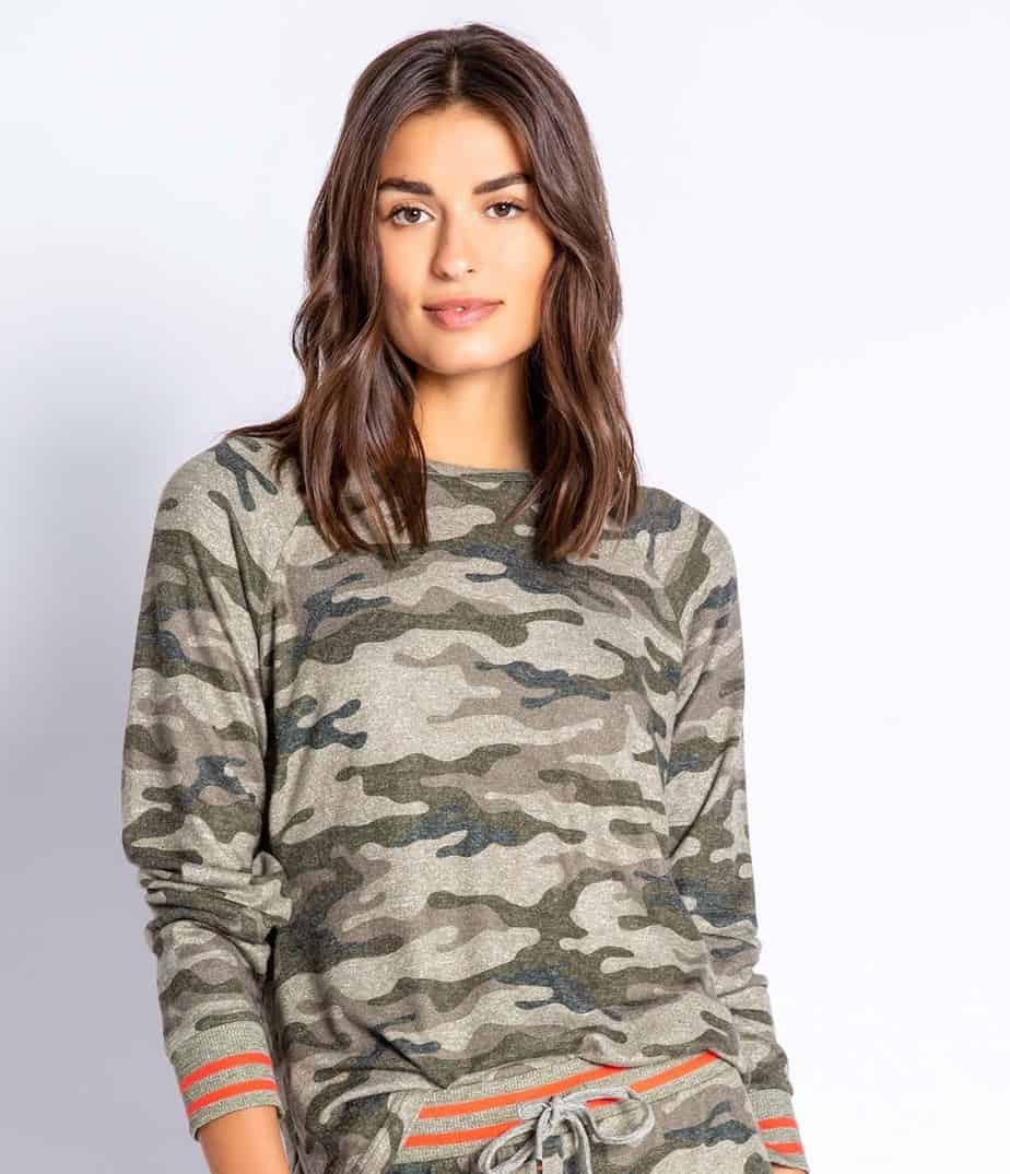 Olive Camo L/S Top - Peggy's Gifts & Accessories