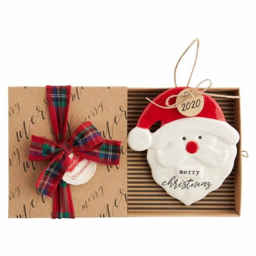 Stamped Santa Ornament 2020