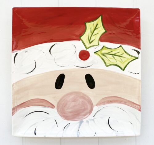 Santa Large Square Plate