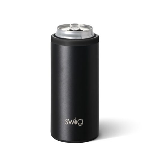 Matte Black Skinny Can Cooler (12oz)