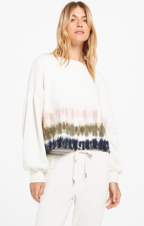 Tempest Stripe Tie-Dye Crew