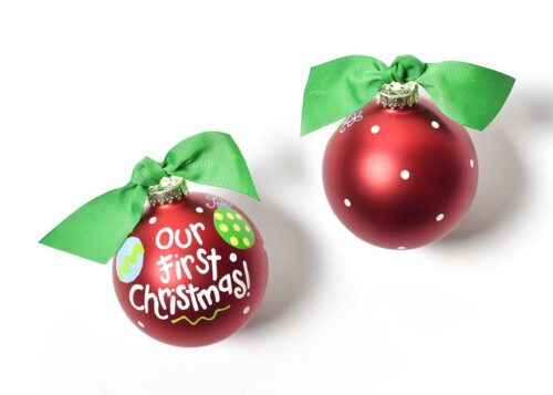 Our First Christmas Glass Ornament