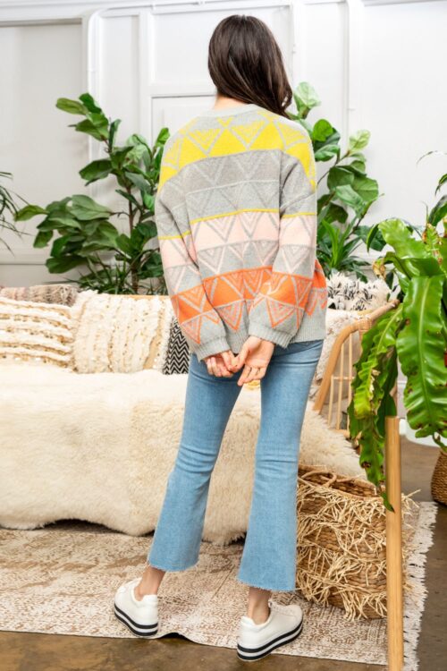 Pattern Print Sweater (TMK1128) - Image 3