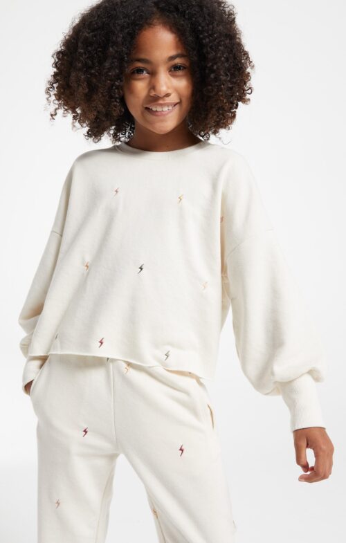 Girls Kira Bone Lightning L/S Top