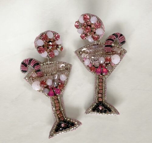 Candy Cane Martini Earrings