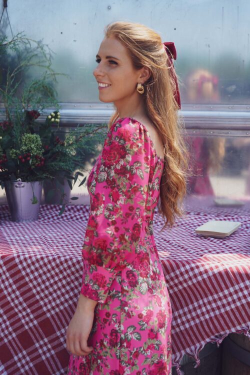 Winter Berry Midi Dress