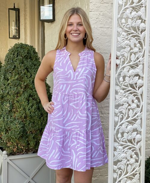 Lilac Brekke Tiered Dress