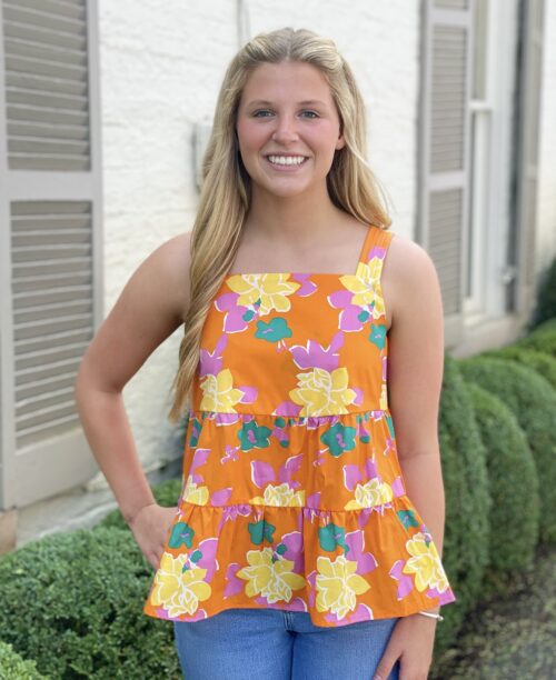 Flower Print Tank Top (1292)