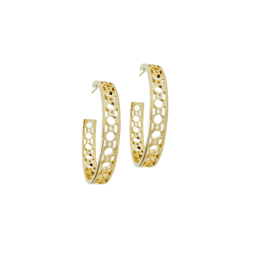 Versailles Treillage Gold Hoop Earring