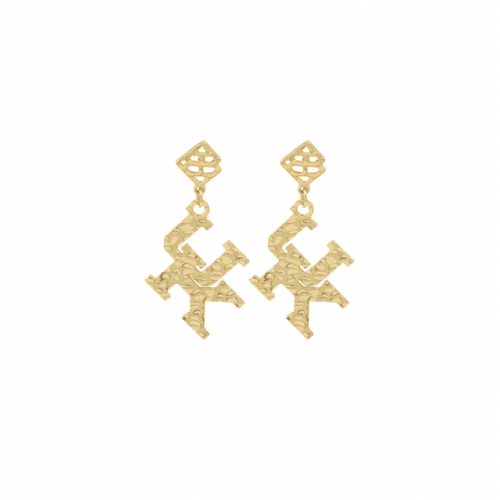 Gold UK Logo Earrings