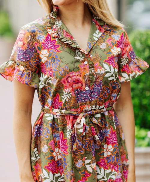 Hayes Button Up Midi Dress - Image 2
