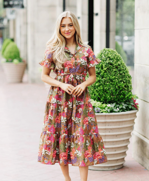 Hayes Button Up Midi Dress