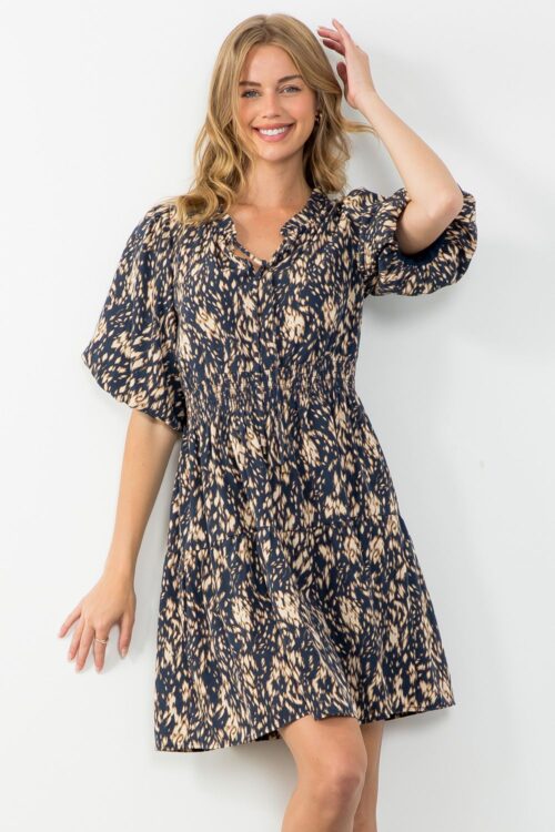 Ruffle Tiered Print Midi Dress (1784) - Image 3