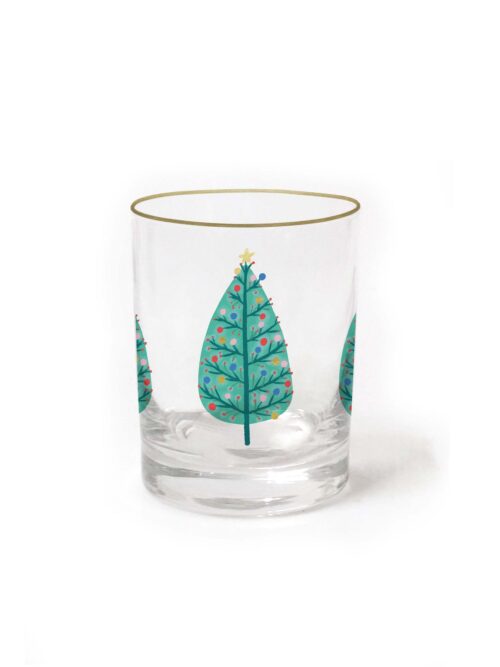Green Trees Cocktail Glass