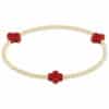 Signature Cross Small Gold Pattern 2mm Bead Bracelet - Image 5