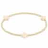 Signature Cross Small Gold Pattern 2mm Bead Bracelet - Image 4