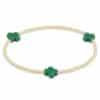 Signature Cross Small Gold Pattern 2mm Bead Bracelet - Image 2