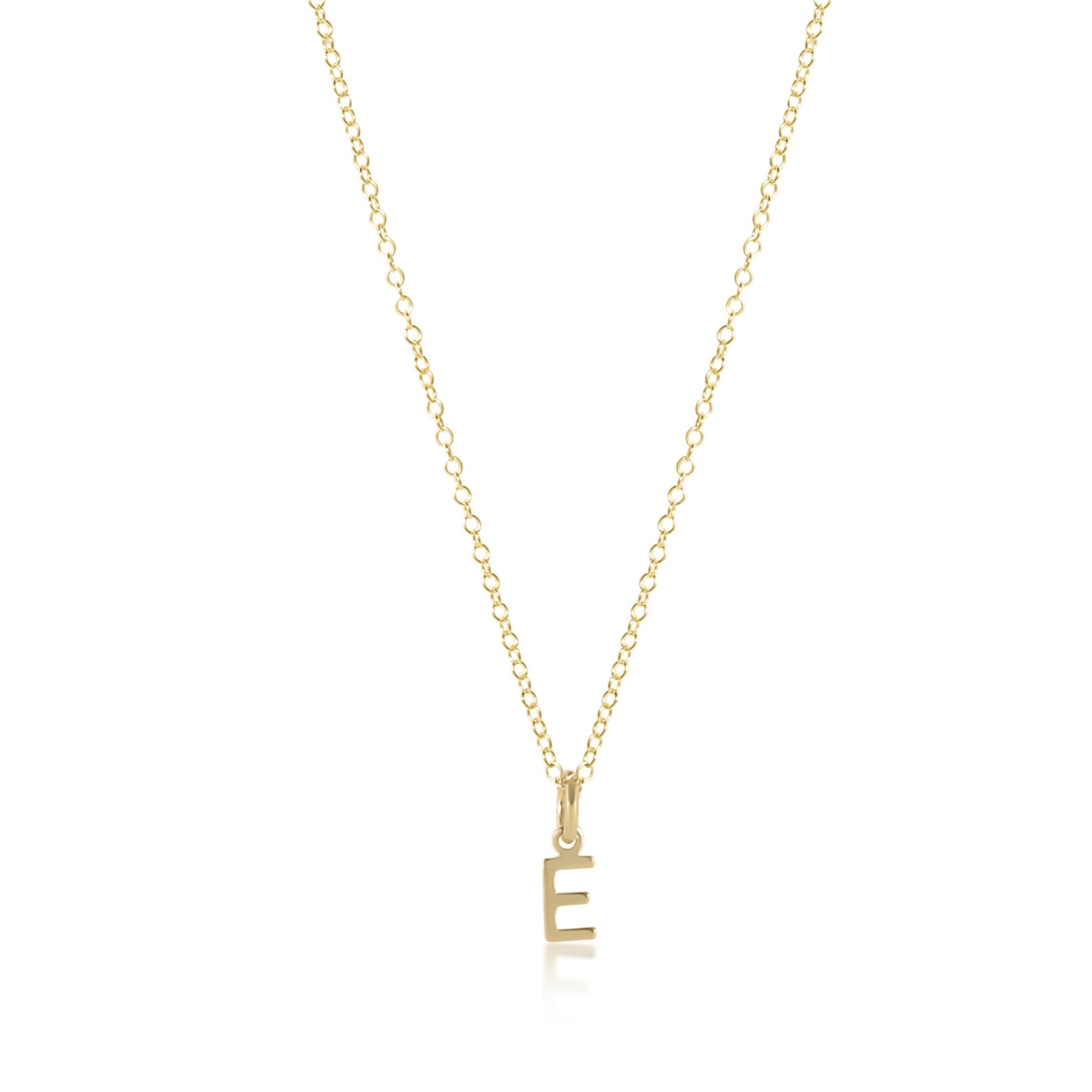 Respect Gold Initial Charm Necklace 16" - L