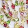 Jewel Tone Crystal Duster Earrings - Image 2