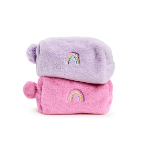 Faux Fur Rainbow Multipurpose Pouch