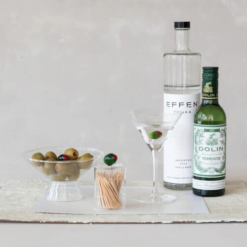 Olive Glass Toothpick Holder - Image 2