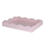 Small Lacquered Scalloped Tray - Pale Pink