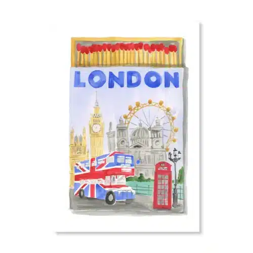 London Matchbook Art Print