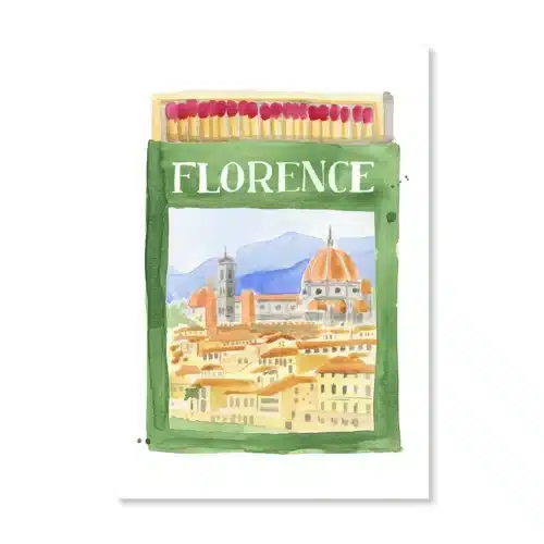 Florence Matchbook Art Print