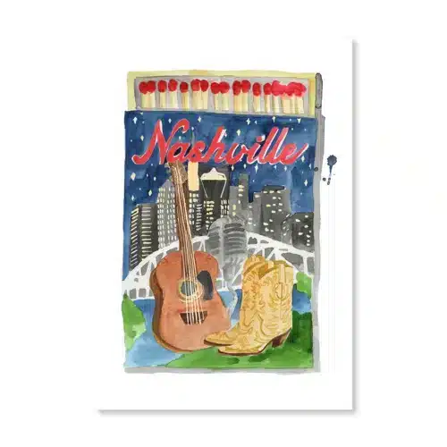 Nashville Matchbook Art Print