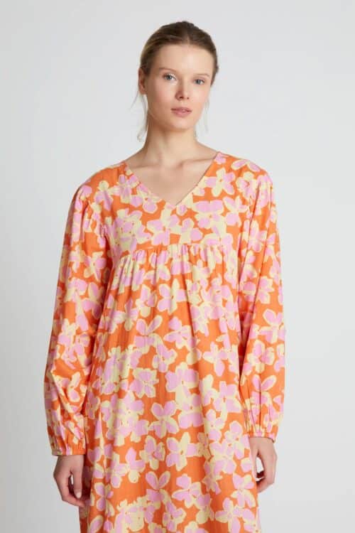 Orange Floral Maxi Dress
