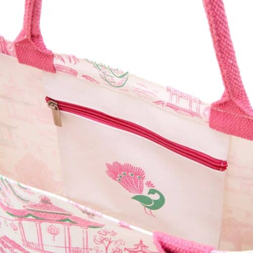 Mahjong Block Print Tote Bag - Image 2