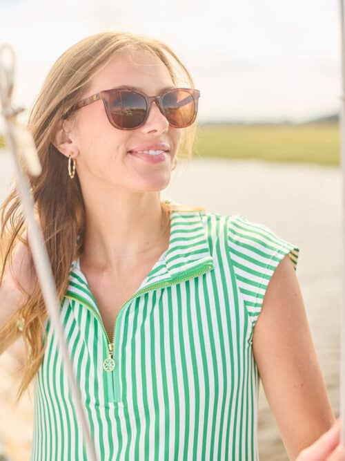 Sanibel Lined Up Green Dress - Image 3