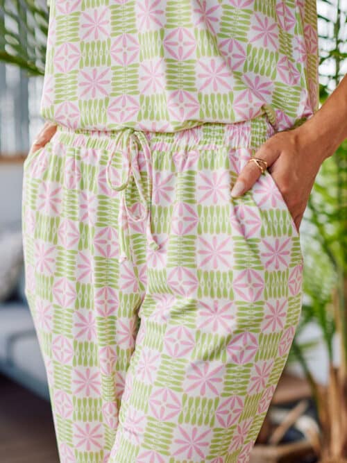 Alli Quilted Crop Pant Set - Image 2
