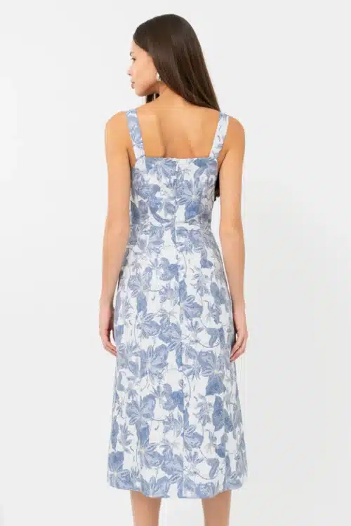 Roanne Jacquard Midi Dress - Image 3