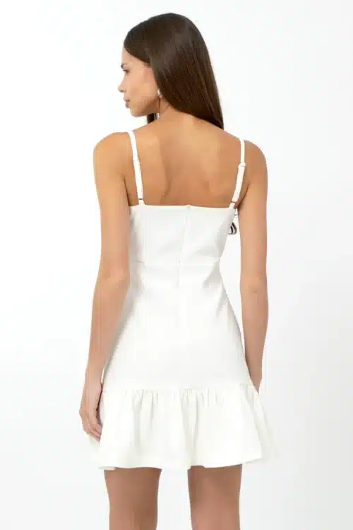 Mirabel Floral Applique Ruffle Mini Dress - Image 2