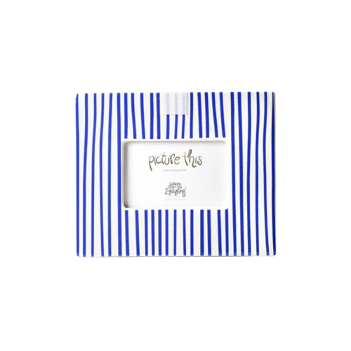 Indigo Skinny Stripe Mini Rectangle Frame