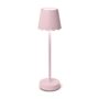 Pink LED Cordless Table Lamp w/Scalloped Edge