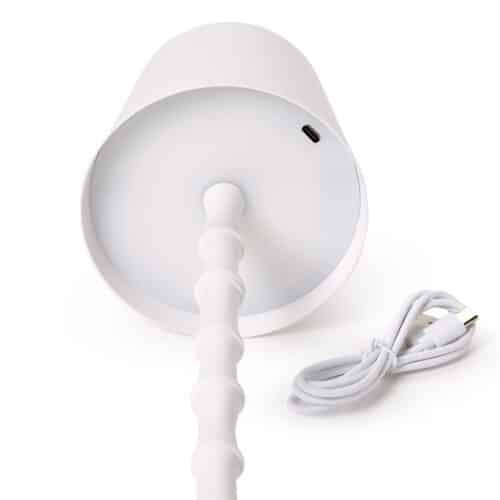 LED Cordless White Bamboo Lamp - Image 2