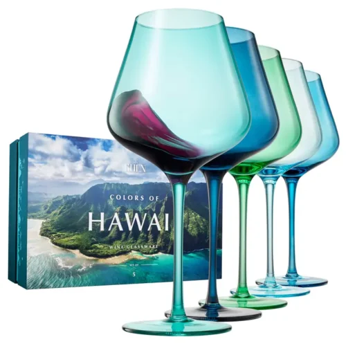 Beaches of Hawaii Wine Glass Set 20oz