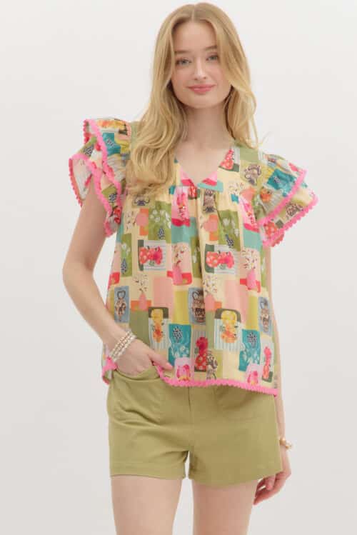 Pink Multi Floral Top