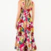 Fuchsia Floral Tiered Midi Dress - Image 3