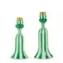 Green Stripe Candlestick - Large